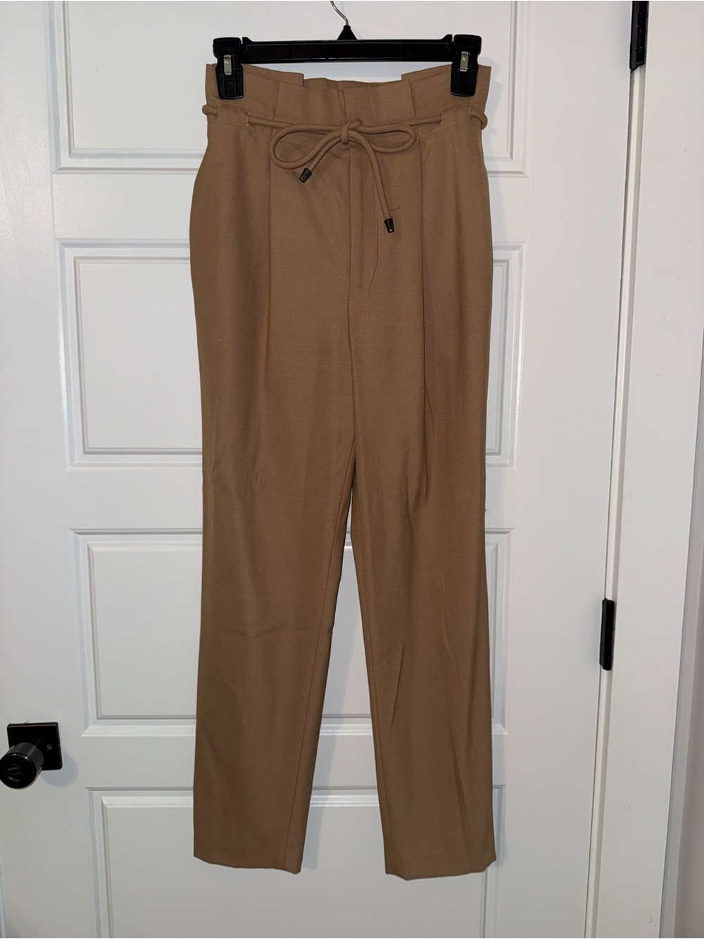 ANTONIO MELANI Tan Paperbag Tie-Waist Trousers